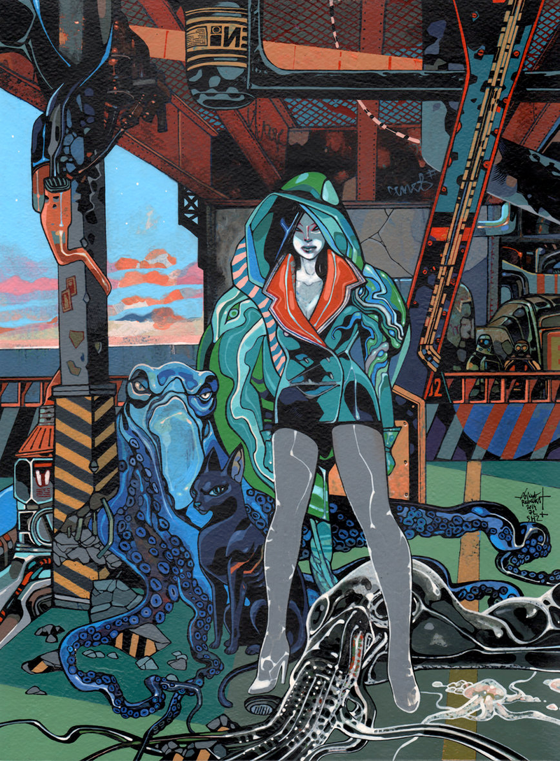 Illustration for article titled Shibuya, Sunrise And A Cool Lil' Dog